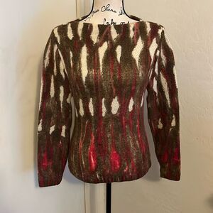 Vintage Union Made Sportempos Multi Color Design Pullover Sweater Casual